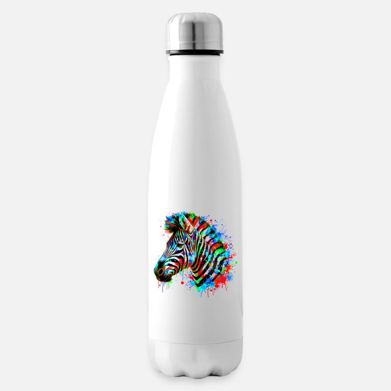 Zebra - Insulated Water Bottle - white
