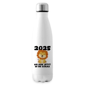 Écolier 2025 Inscription des jeunes filles à l’école 2025 Décoration - Bouteille isotherme - blanc - Droite