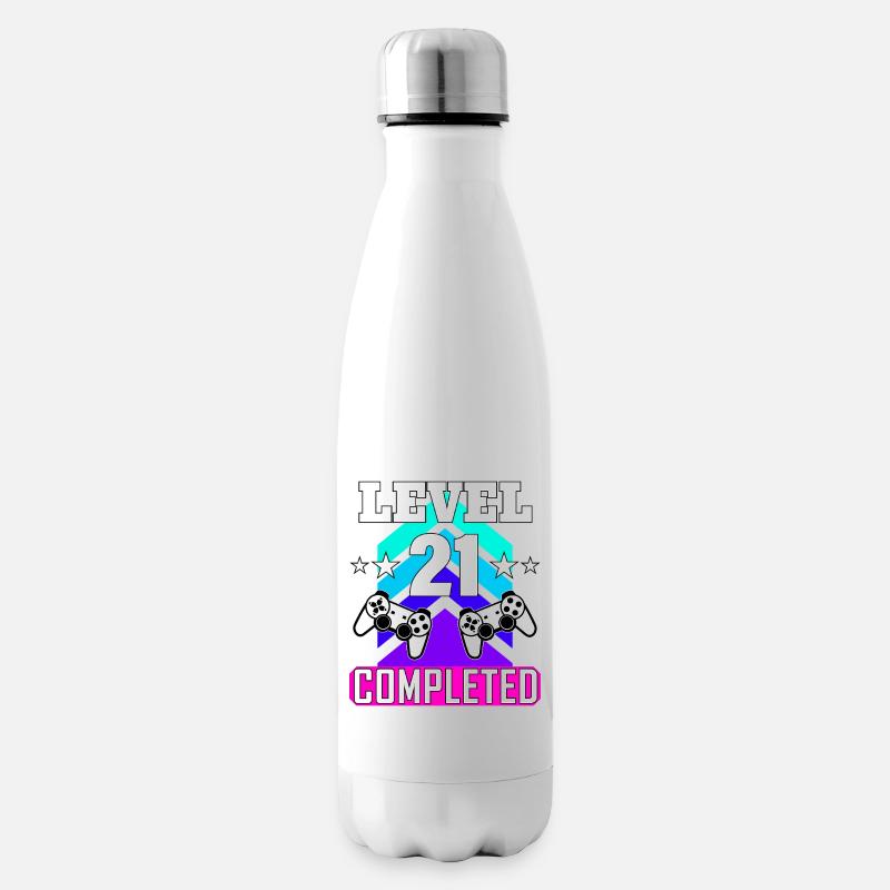 Anniversaire de jeu haha Comme c’est drôle Artboard 1 - Bouteille isotherme - blanc