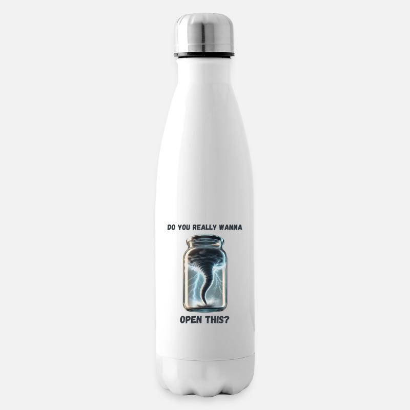 Tornado. Sind Sie sicher, dass Sie IT eröffnen möchten? - Isolierflasche - Weiß
