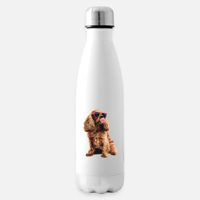 Cocker Spaniel - Isolierflasche - Weiß