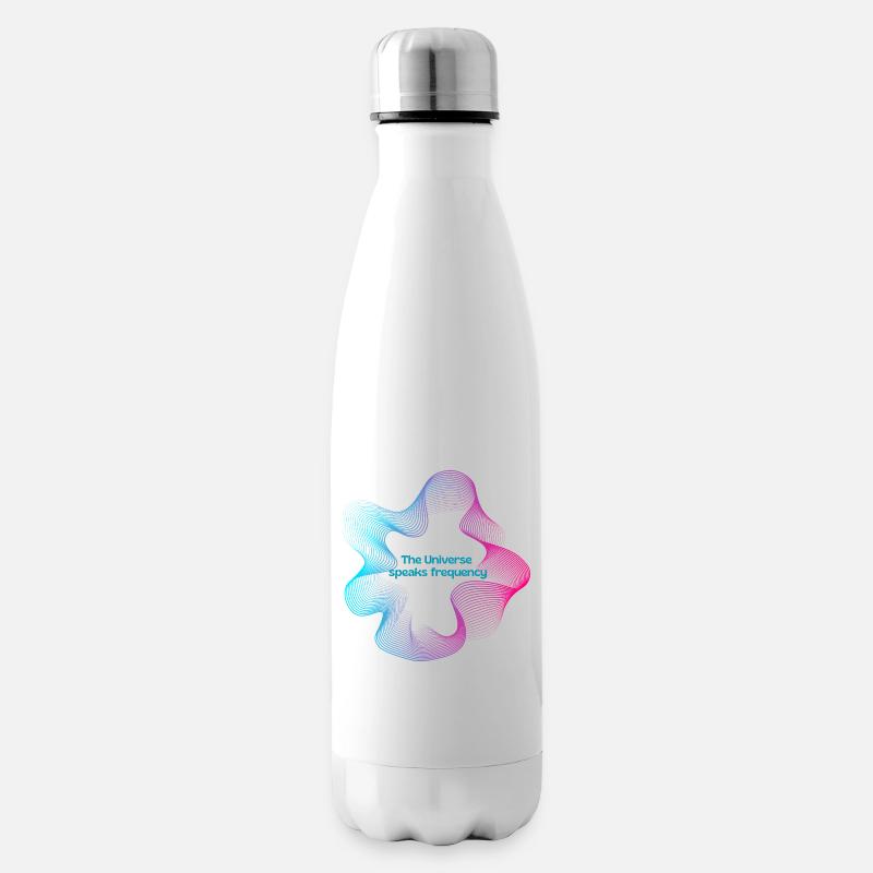 The universe speaks frequency - Isolierflasche - Weiß