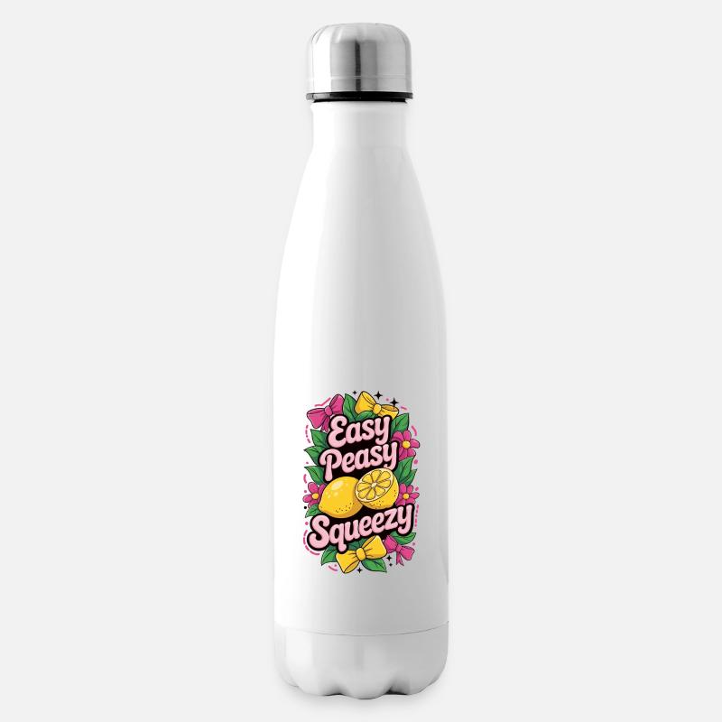 Easy Peasy Lemon Squeezy Shirt - Isolierflasche - Weiß