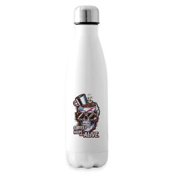 Kaffee = Leben - Isolierflasche - Weiß - Rechts
