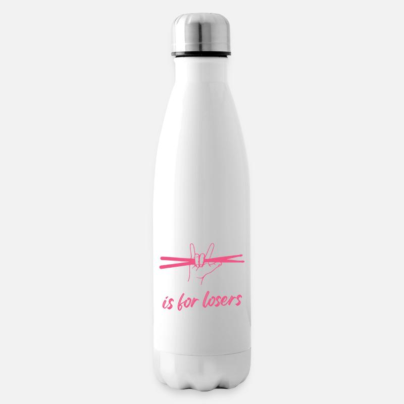 Bold Workout Drumming Design - Isolierflasche - Weiß