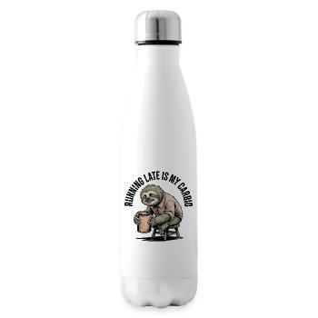 Spät zu laufen ist mein Cardio-Faultier. - Isolierflasche - Weiß - Rechts