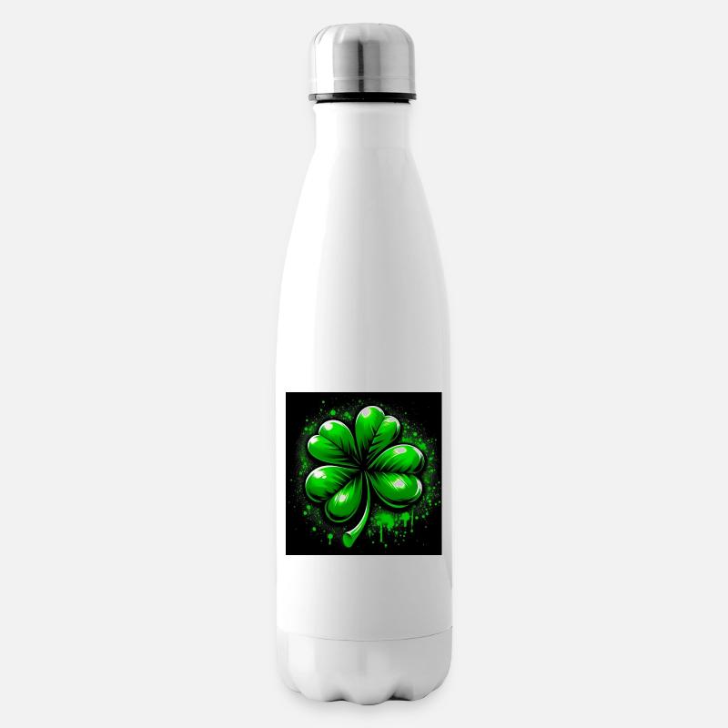 Four-leaf clover - Insulated Water Bottle - white