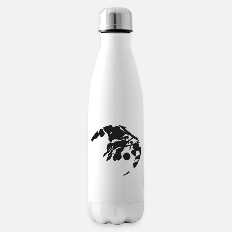 Silhouette circulaire eucalyptus - Bouteille isotherme - blanc