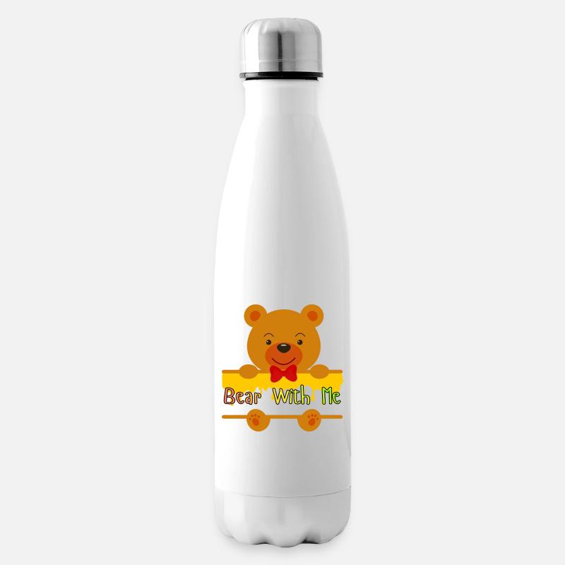 Bär mit mir süßes Teddy-Design - Isolierflasche - Weiß