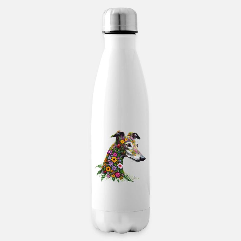 Galgo Wildblumen Nr1 - Isolierflasche - Weiß
