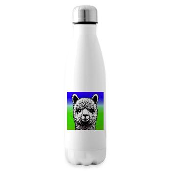 Alpaka - Isolierflasche - Weiß - Rechts