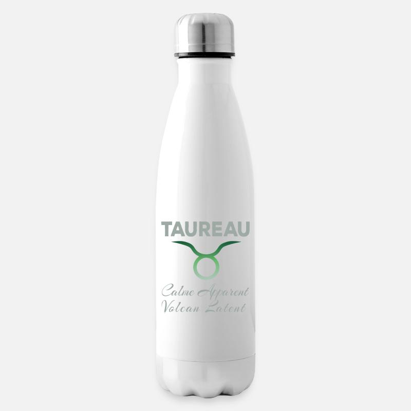 Taureau - Bouteille isotherme - blanc