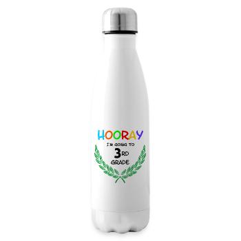 Hurra, ich gehe in die dritte Klasse** - Isolierflasche - Weiß - Rechts