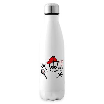Detective with Whistle - Insulated Water Bottle - white - Right