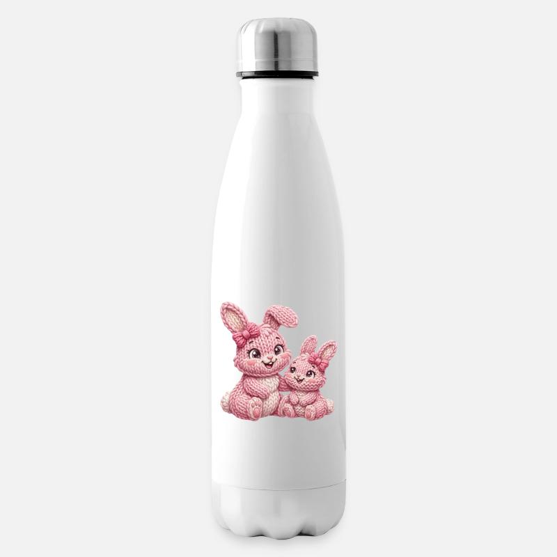 Hasen Kinder Hasenkinder - kleine große Schwester - Isolierflasche - Weiß