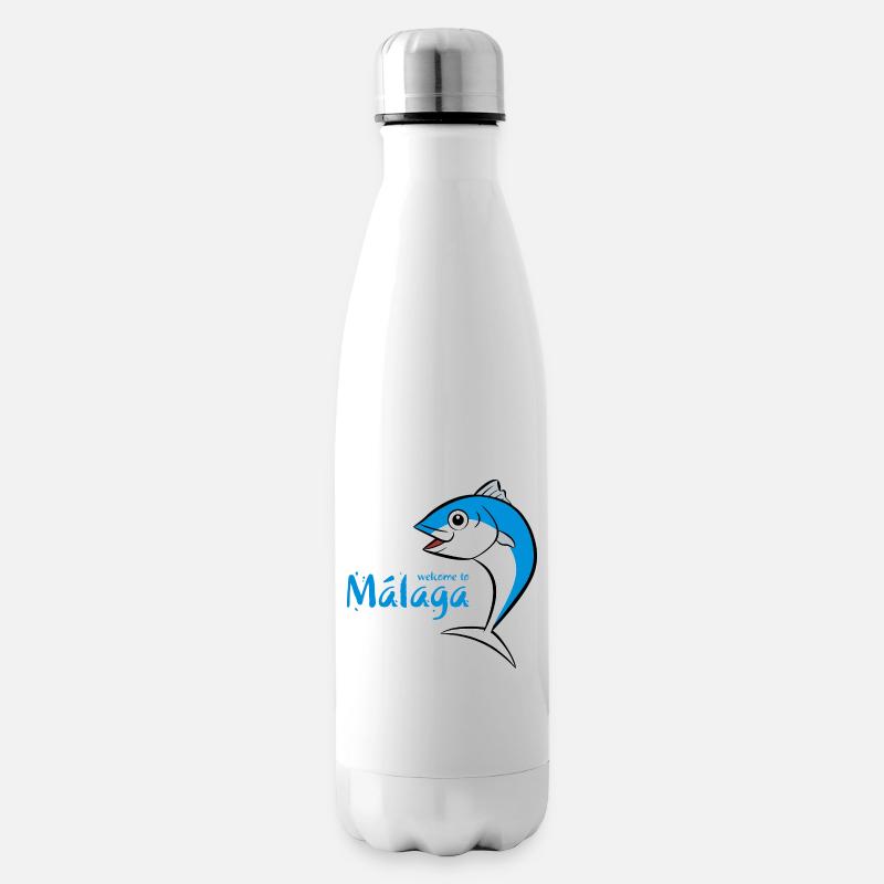 Welcome to Malaga 3 - Isolierflasche - Weiß
