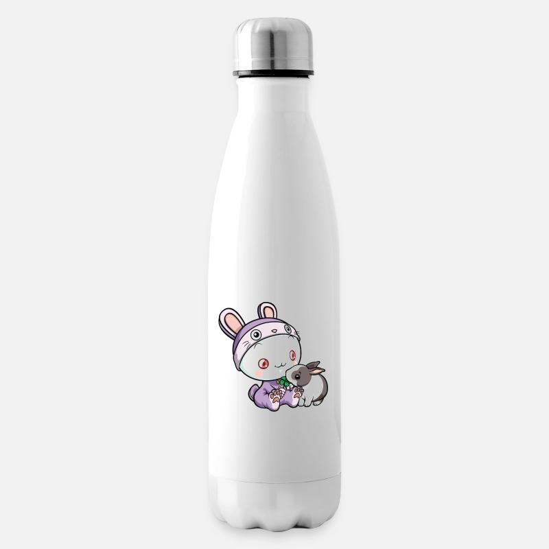 Puni-Hase Klee - Isolierflasche - Weiß