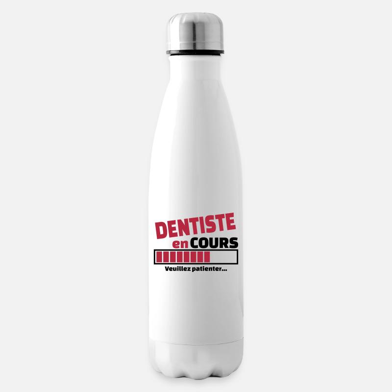 dentiste en cours - Bouteille isotherme - blanc