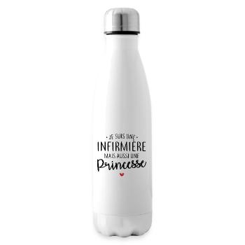Infirmière et princesse - Bouteille isotherme - blanc - Droite