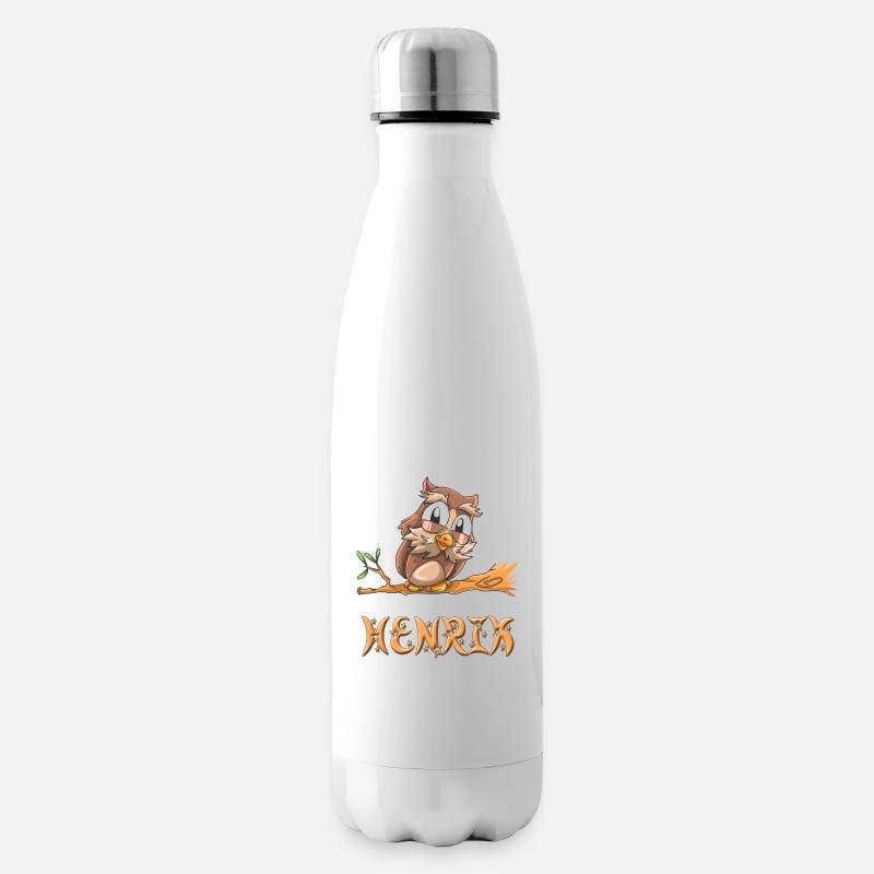 Eule Henrik - Isolierflasche - Weiß