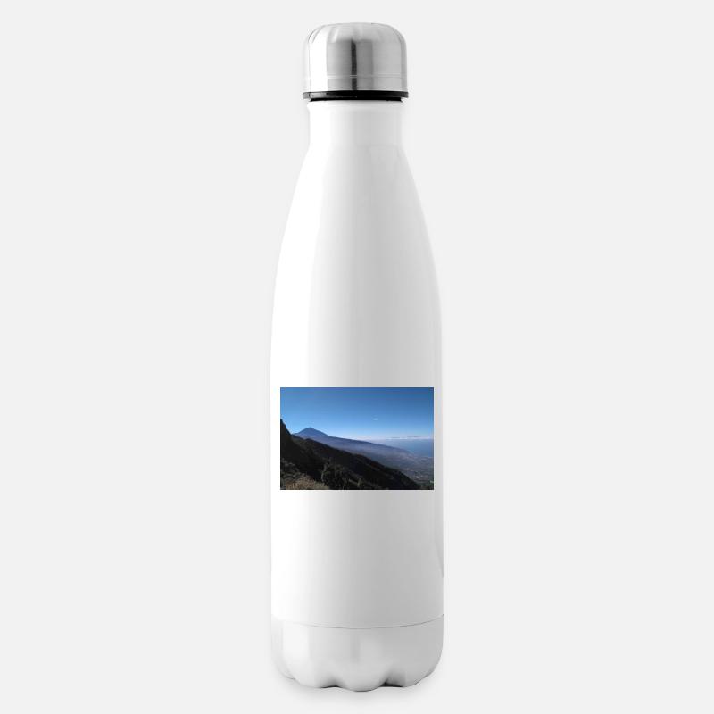 Blick auf Vulkan Telde, Teneriffa - Isolierflasche - Weiß
