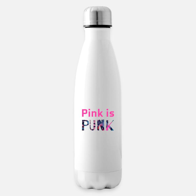 Pink is Punk - Isolierflasche - Weiß
