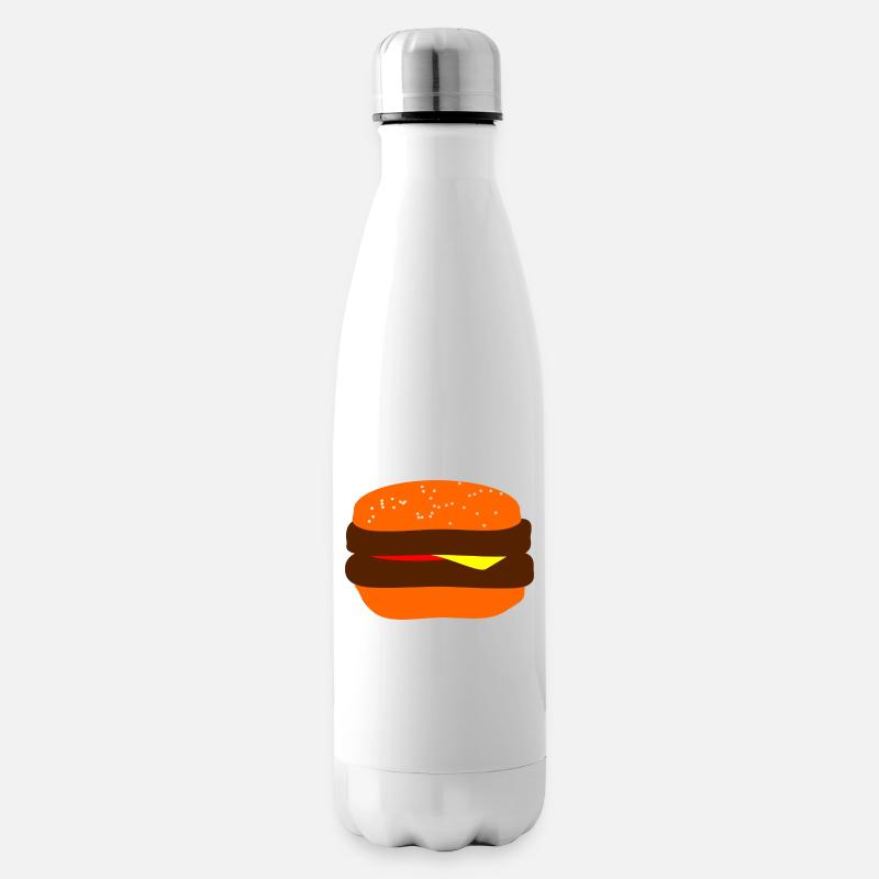 Burger! Burger! Burger! Burger! Burger! Lecker - Isolierflasche - Weiß