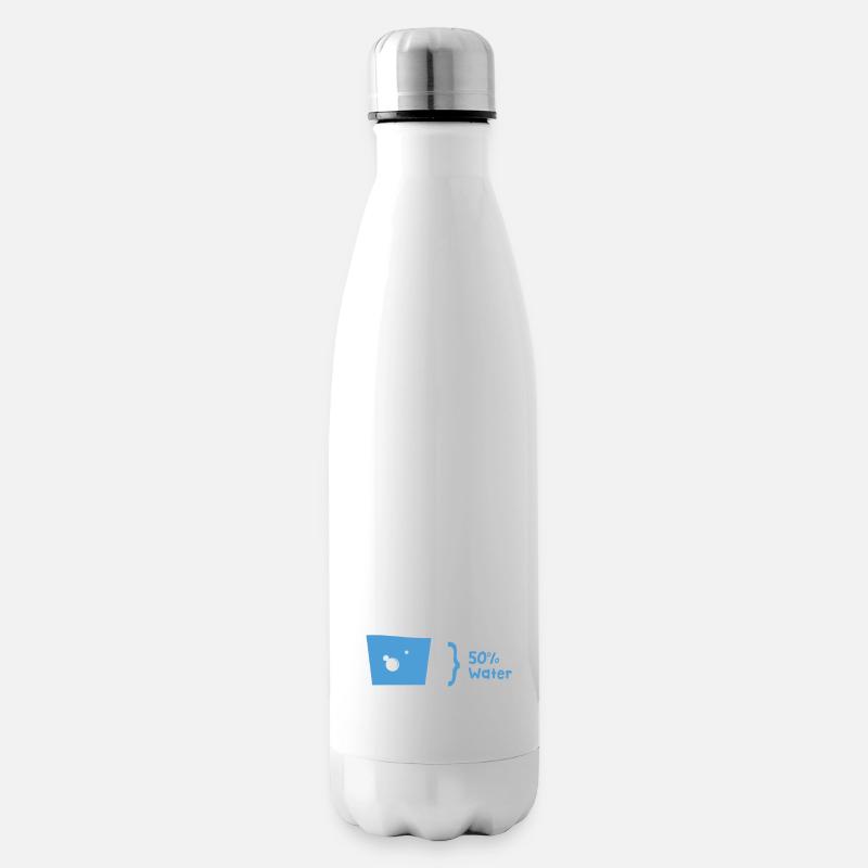 Technically The Glass Is Always Full - Isolierflasche - Weiß