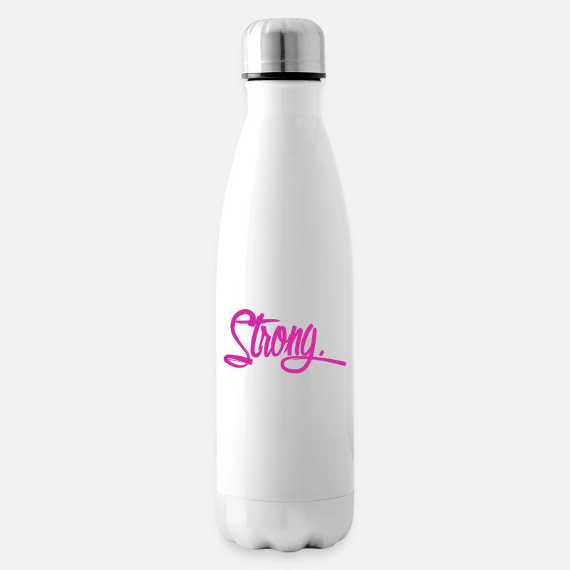 strong violett - Isolierflasche - Weiß