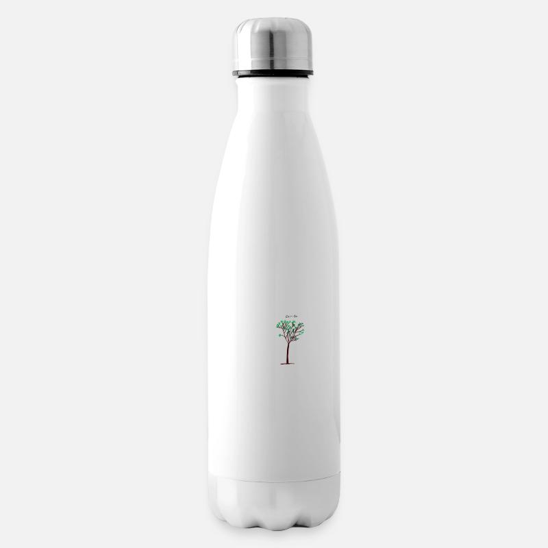 Baum - Isolierflasche - Weiß