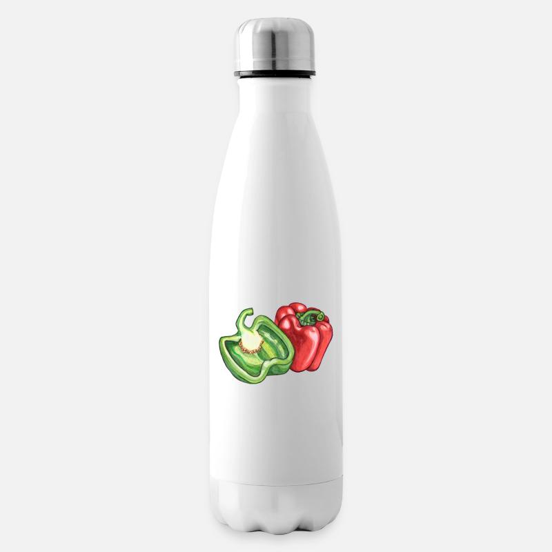 Paprika - Isolierflasche - Weiß