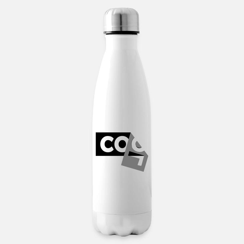 Halb abgerissenes Design - Isolierflasche - Weiß