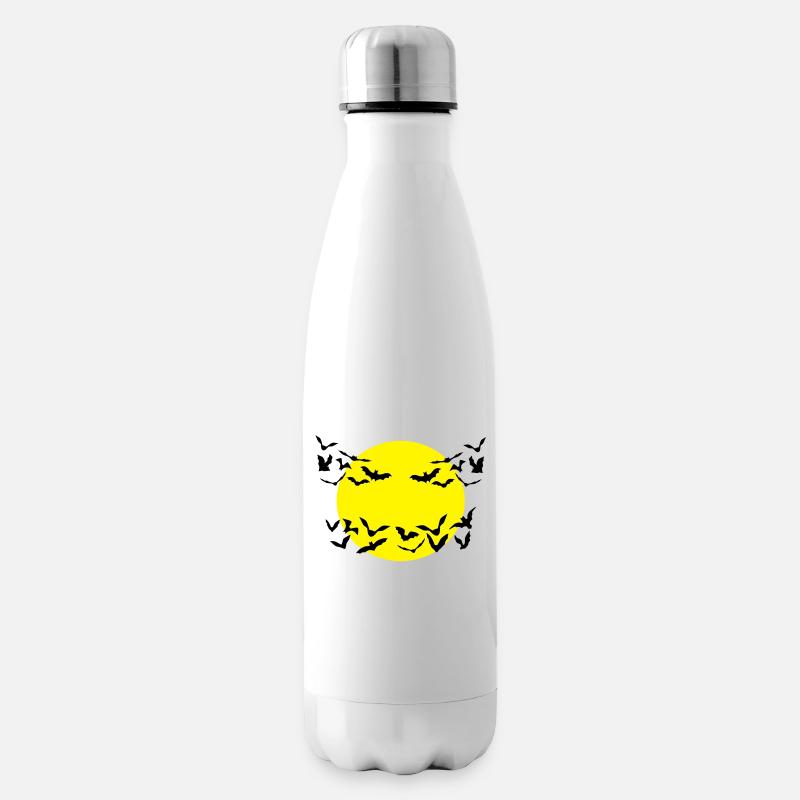 Bats, Bat - Insulated Water Bottle - white