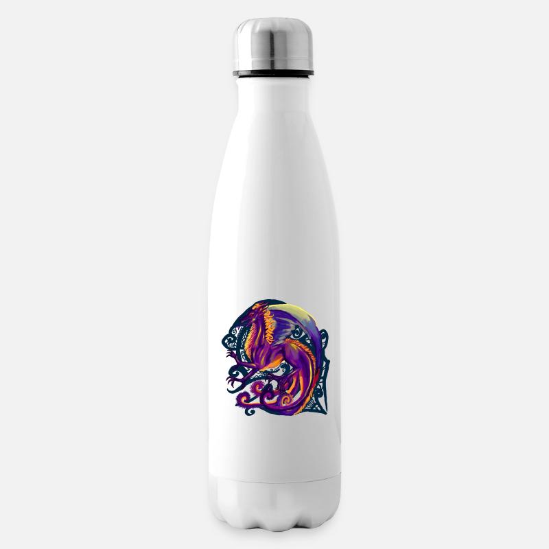 Drachen - Isolierflasche - Weiß