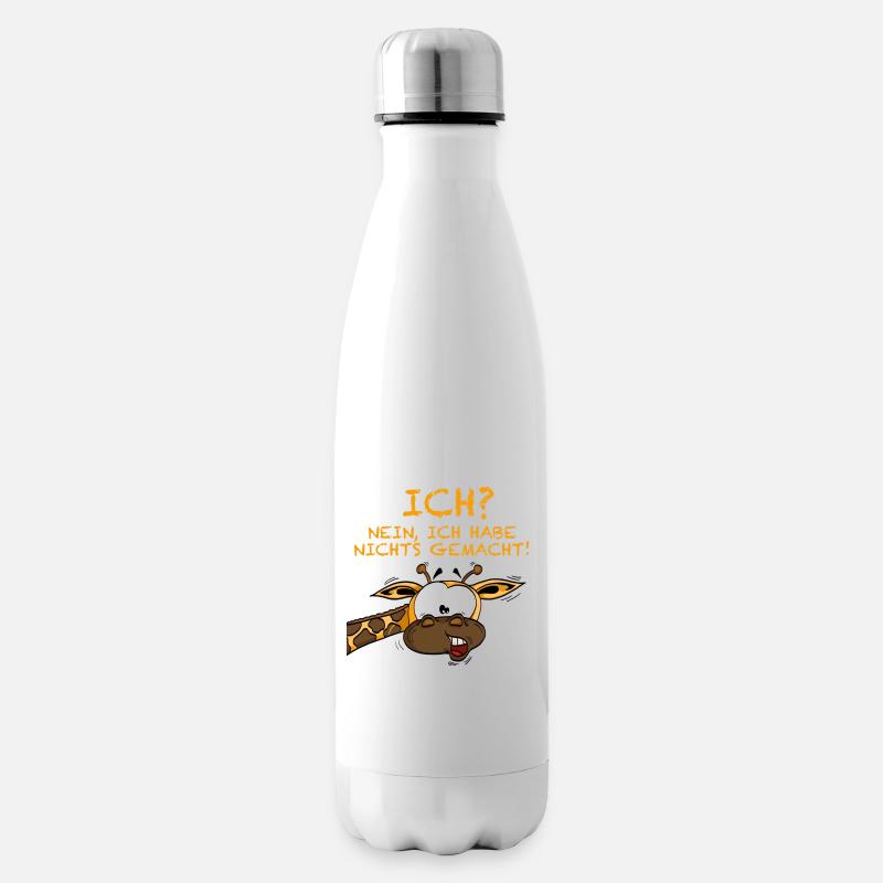 Ich war es nicht Giraffe - Isolierflasche - Weiß