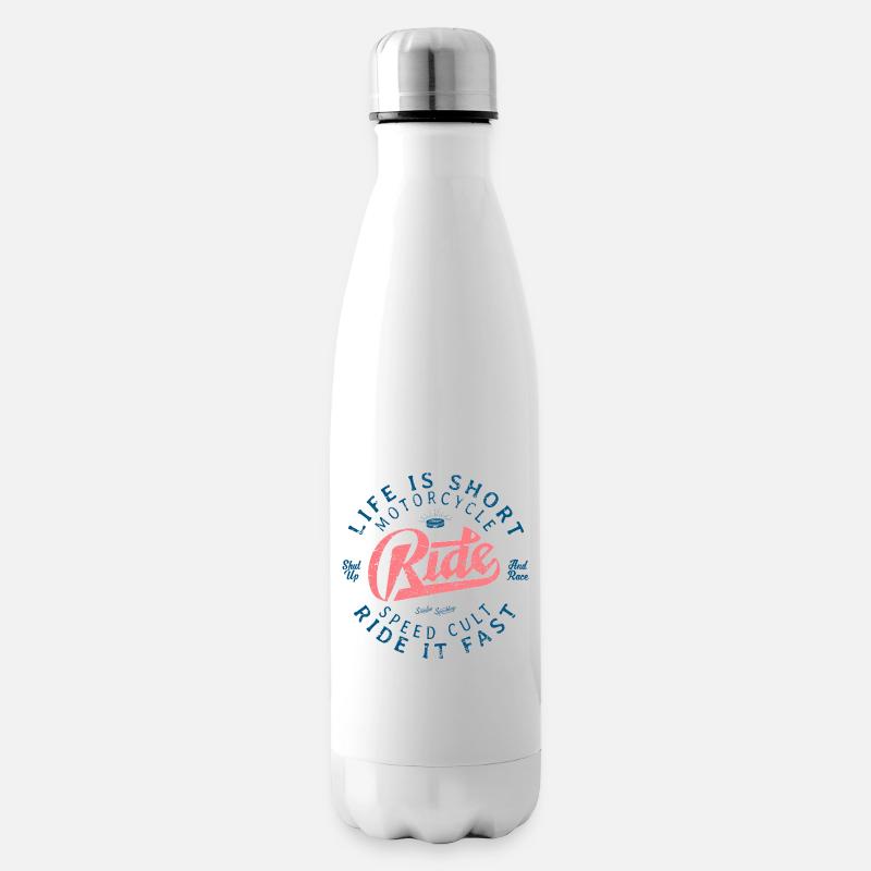 Motorcycle Speed Cult - Isolierflasche - Weiß