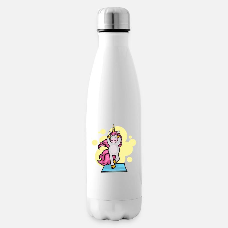 Pilates Unicorn Übung Training Workout Gym - Isolierflasche - Weiß