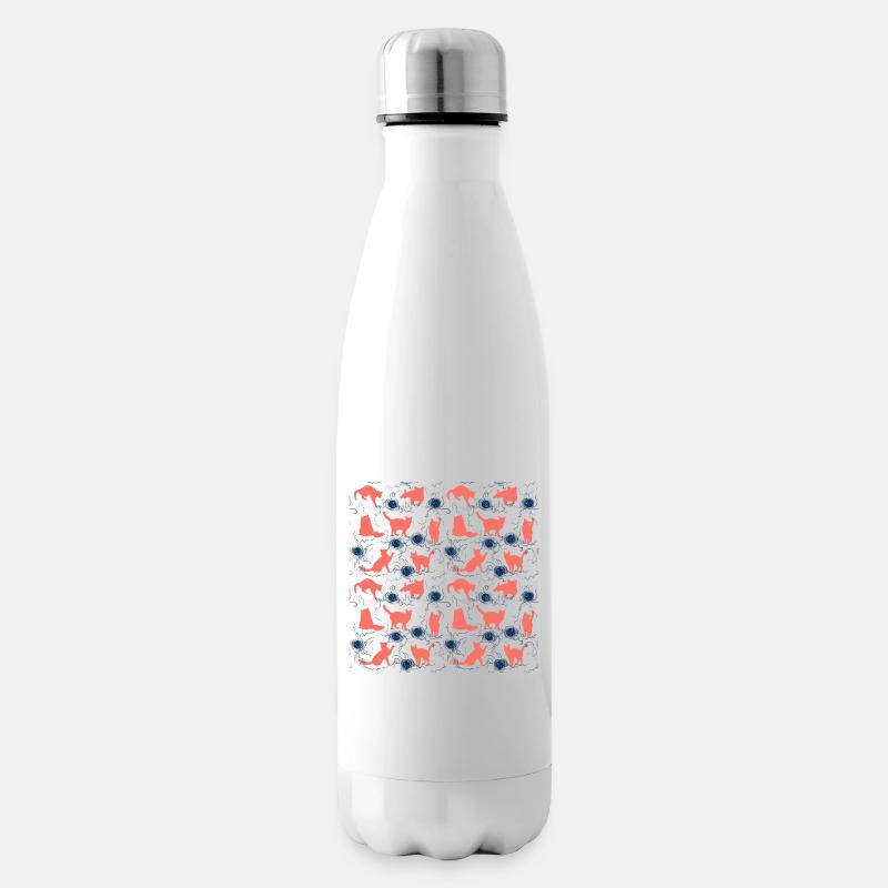 chatons de corail - Bouteille isotherme - blanc