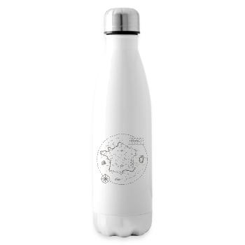 Vintage Karte Frankreich - Isolierflasche - Weiß - Rechts