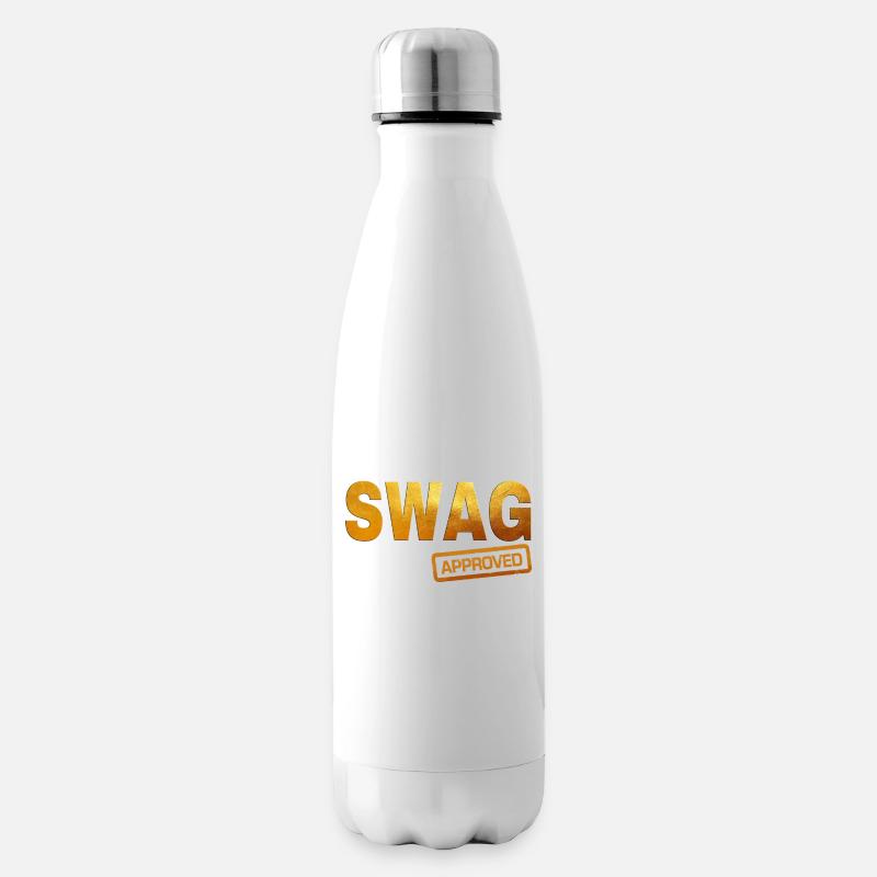 Bold Retro Typography Design - Insulated Water Bottle - white