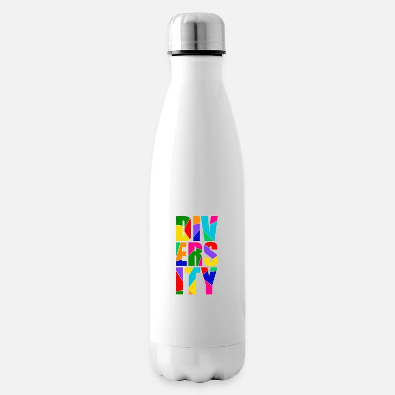 Diversity - Vielfalt - Isolierflasche - Weiß
