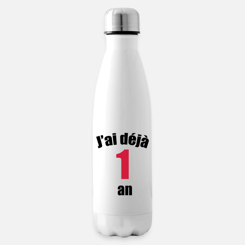 J'ai déjà 1 an ! - Bouteille isotherme - blanc