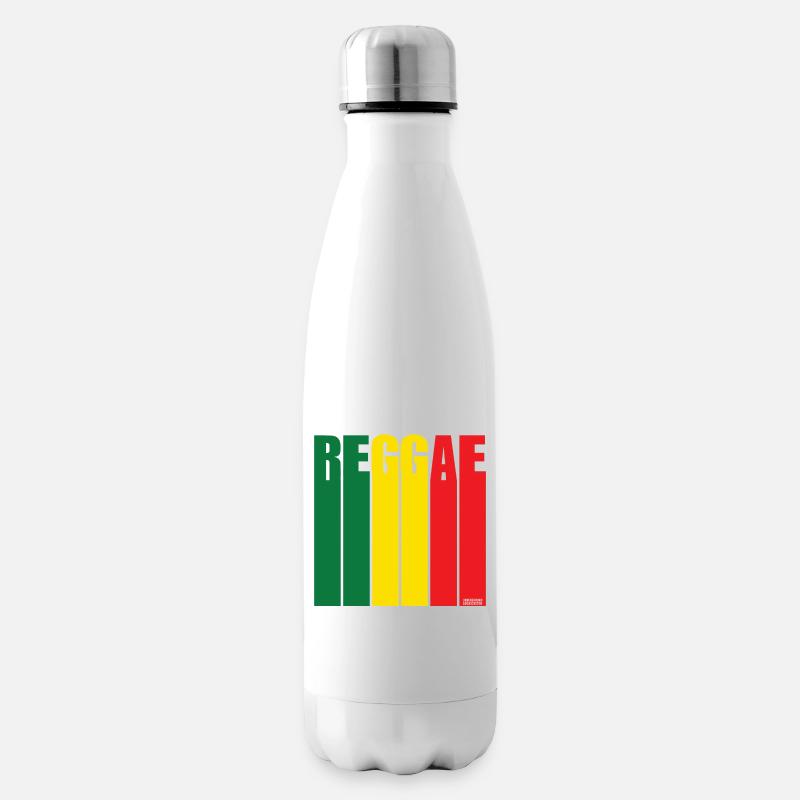 Reggae Farbblock Banner - Isolierflasche - Weiß