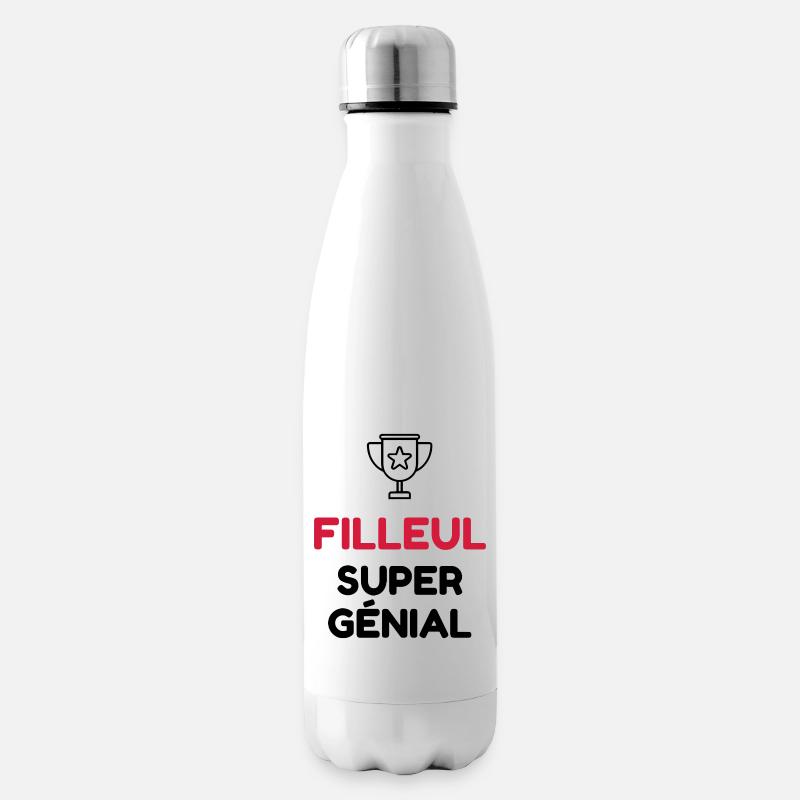 Filleul / Filleule / Parrain / Marraine / Bébé - Bouteille isotherme - blanc