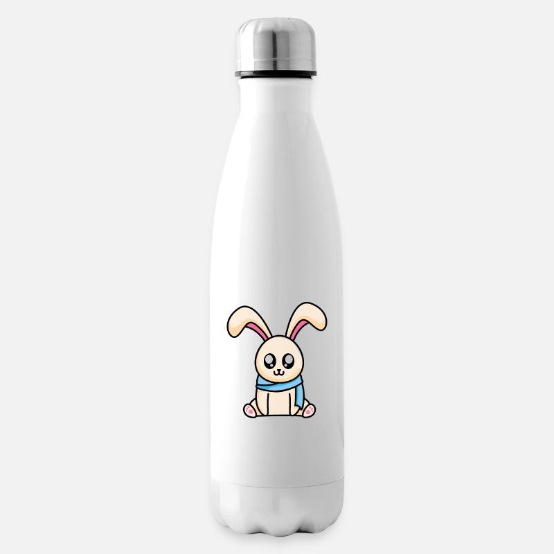 Hase mit Schal - Isolierflasche - Weiß