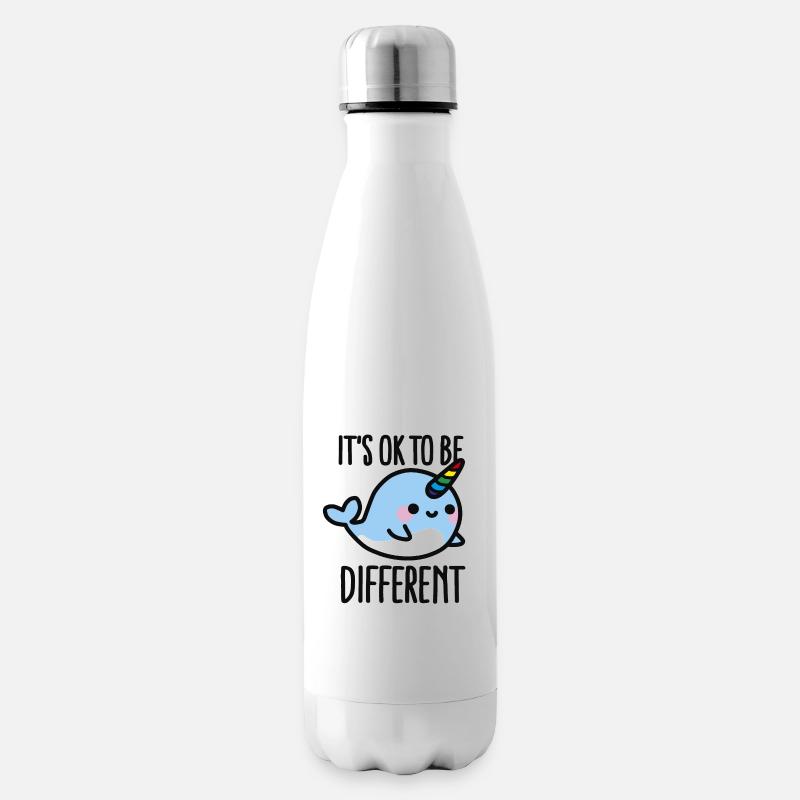 It's ok to be different - Insulated Water Bottle - white