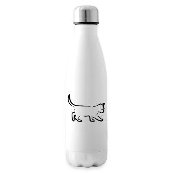 Cat, Cute Kitten Art - Insulated Water Bottle - white - Right
