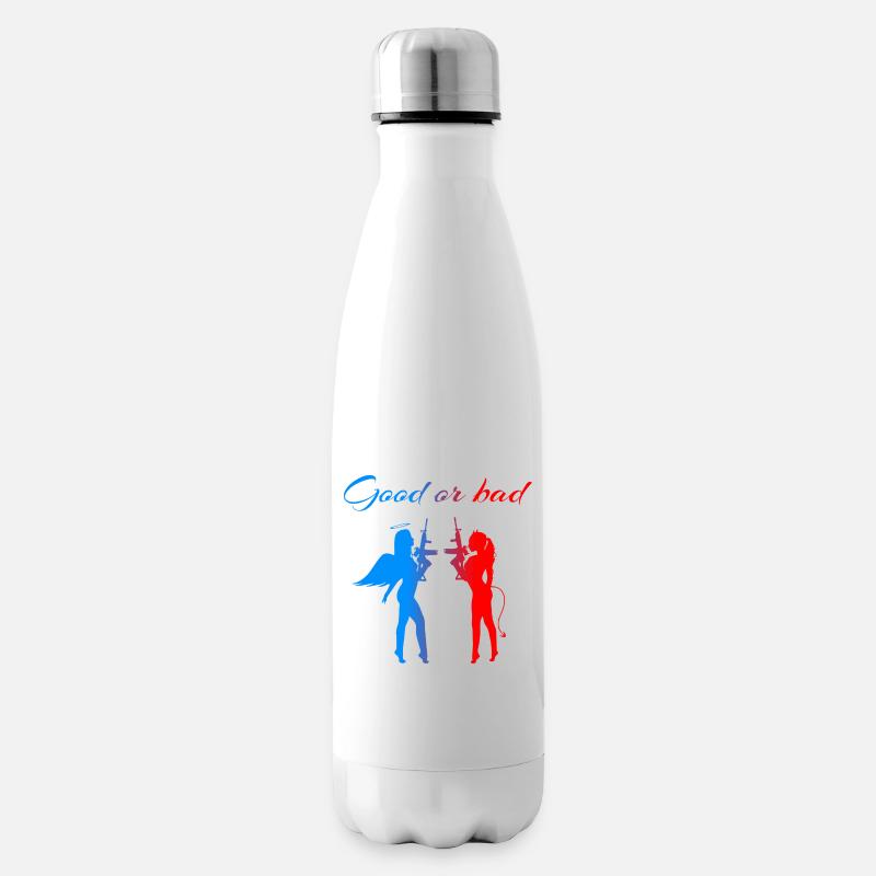 Engel & Teufel - Isolierflasche - Weiß