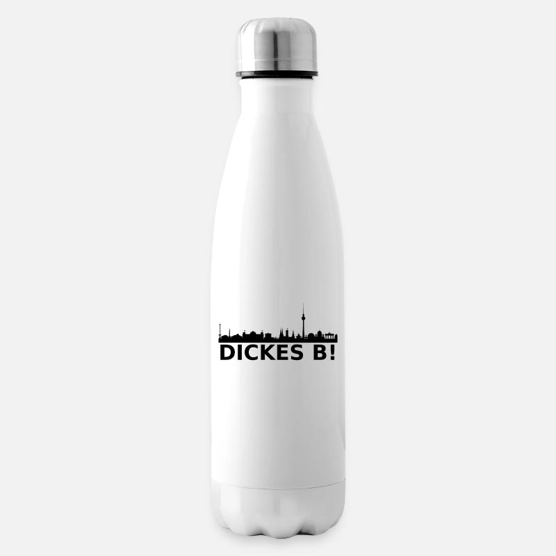 BERLIN Skyline - DICKES B! - Insulated Water Bottle - white