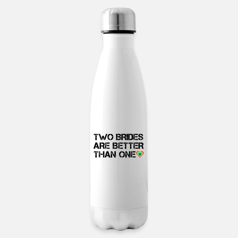 Two brides are better than one - Insulated Water Bottle - white